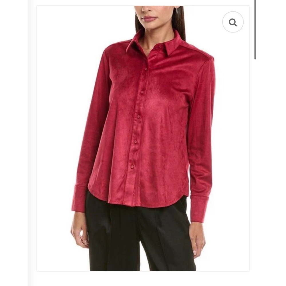 TYLER BOE Faux Suede Club Shirt Small‎ Cheyanne Red NEW Casual Boho Western